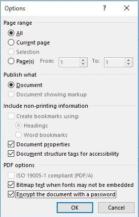 Đặt pass cho file PDF